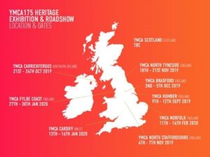 Map of the UK pointing to each location which the roadshow is going to (described in article)